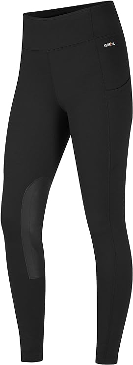 Kerrits Equestrian Apparel Fleece Lite II Knee Patch Tight Black Solid