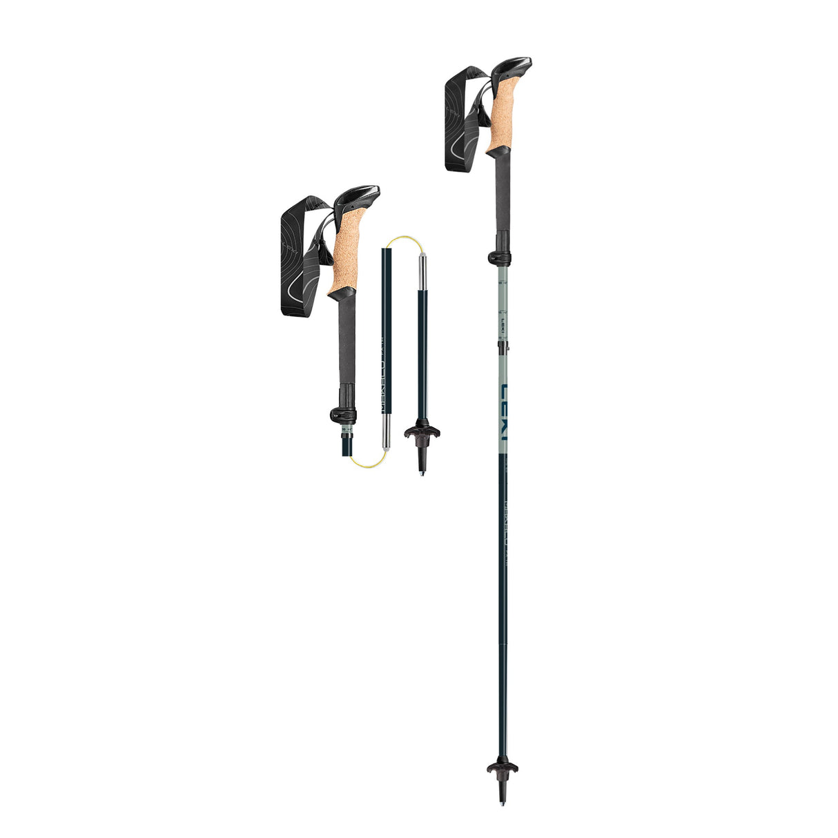 Leki Makalu Cork Fx Ta Trekking Pole, Black, Blue-grey/110-130cm Blk/blue grey