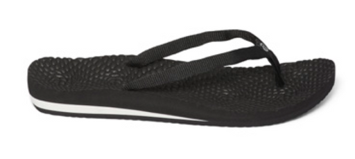 Rafters Women's Caribbean Skinny Flip Solid Sandal Black