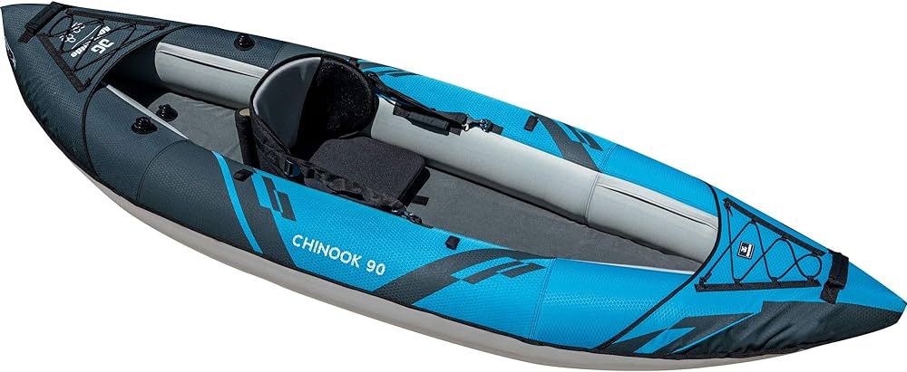 Aquaglide Chinook 90 Inflatable Kayak With Pump Blue