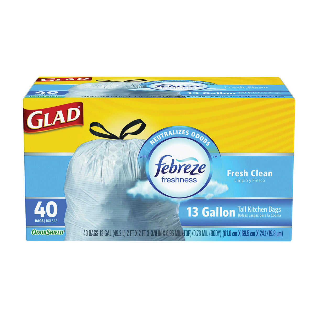 Glad Trash Bag 13GAL