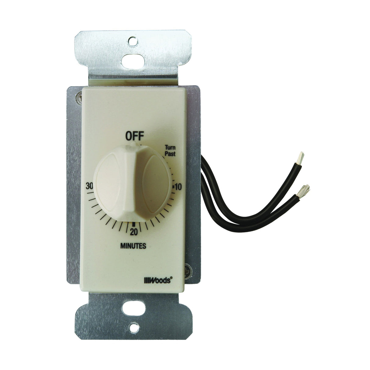 Woods Countdown Timer Almond / / 20A