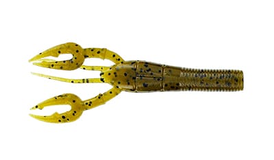 Gary Yamamoto Custom Fat Baby Craw 3.75in Grn pumpkn/black