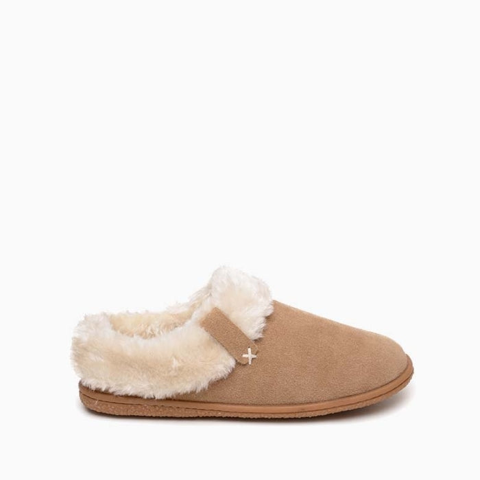 Minnetonka Moccasin Women's Camp Collar Scuff Slipper - Cinnamon Cinnamon