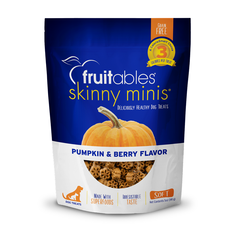 Fruitables Skinny Minis Dog Treats - Pumpkin & Berry - 5oz Pumpkin & Berry