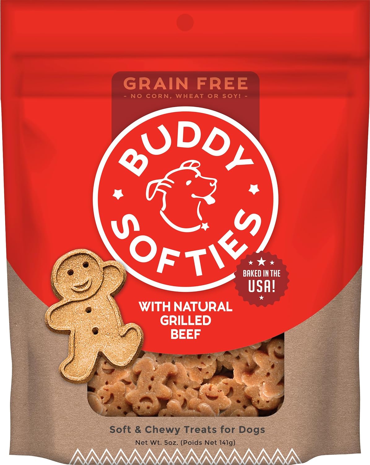 Buddy Biscuit Grain Free Soft & Chewy Treats (Grilled Beef) - 5oz / Grilled Beef