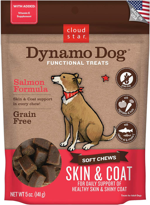Cloudstar Dynamo Dog Functional Soft Chews Dog Treats (Salmon) - 5oz & 14oz / Salmon