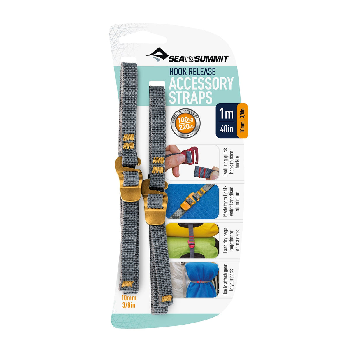 Sea To Summit Accessory Strap W/ Hook Release 3/8inx40in