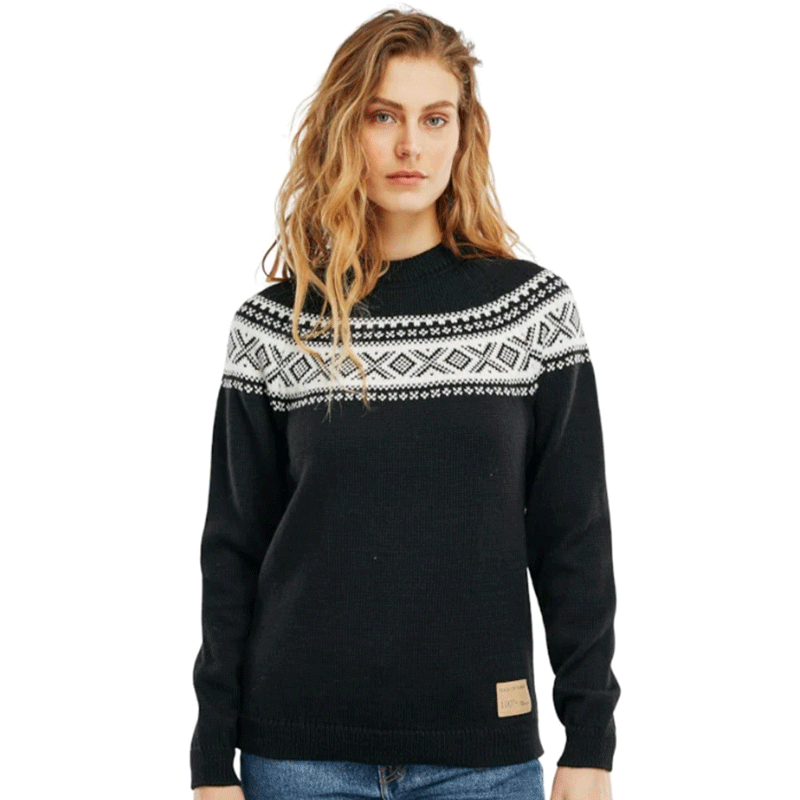 Dale of Norway Women’s Vågsøy Sweater Black Off White
