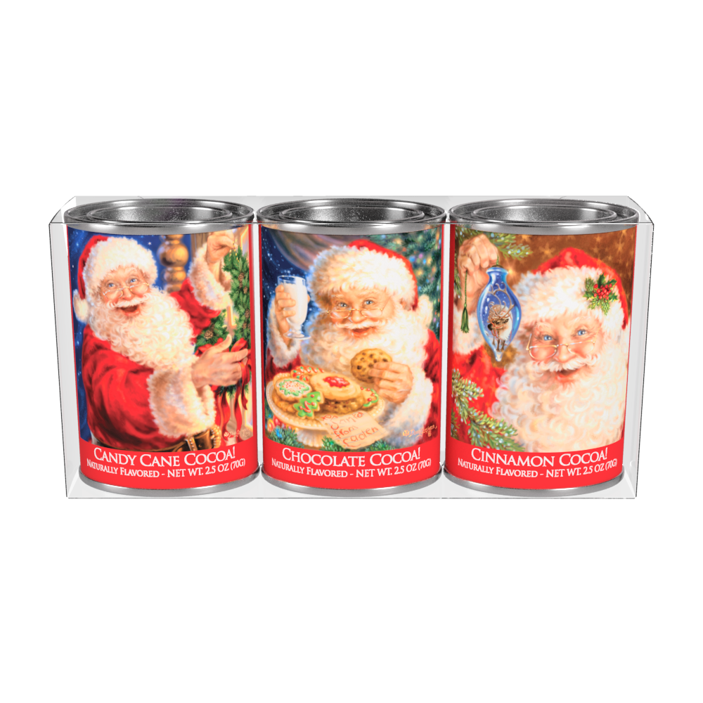 McSteven's Dona Gelsinger Santa Cocoa Gift Set (Three 2.5oz Tins)