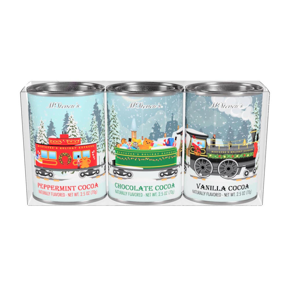McSteven's Holiday Express Winter Cocoa Gift Set (Three 2.5oz Tins)
