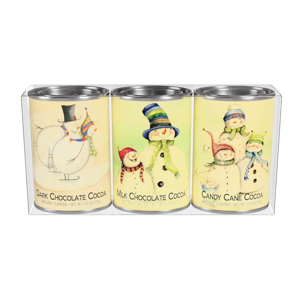 McSteven's Debbie Taylor-Kerman Snow Family Cocoa Gift Set (Three 2.5oz Tins)