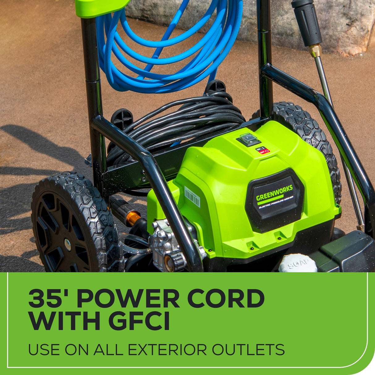 Greenworks 2000 PSI 1.2 GPM Cold Water Electric Pressure Washer with 12-inch Surface Cleaner and Premium Foam Cannon