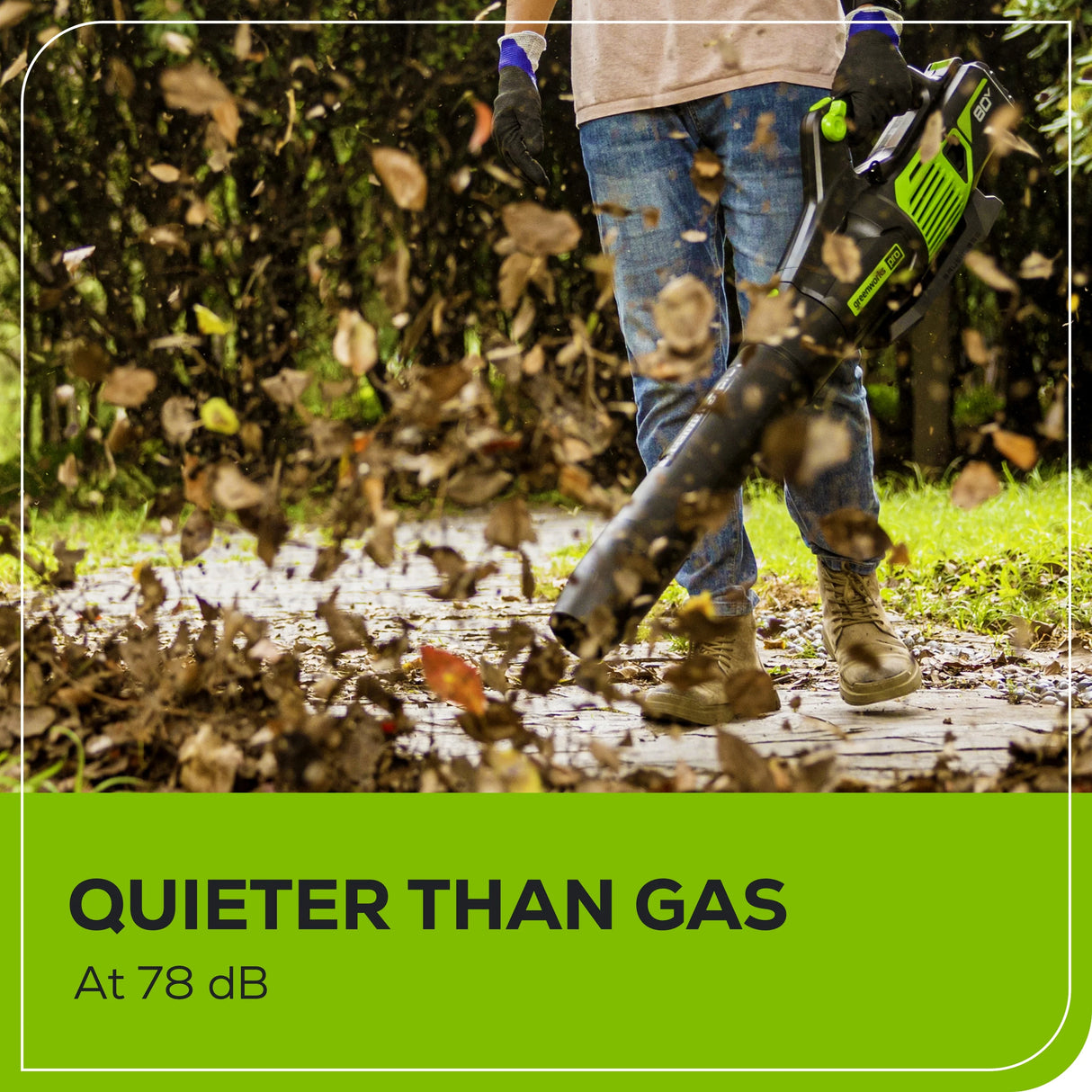 Greenworks 80V 730 CFM Cordless Battery Leaf Blower with 2.5Ah Battery & Rapid Charger