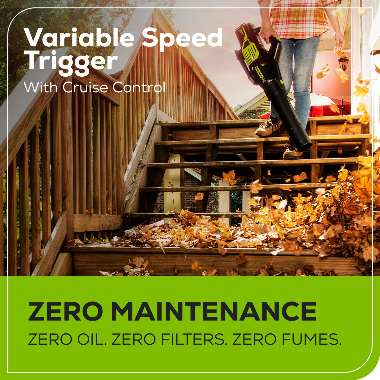 Greenworks 80V 730 CFM Cordless Battery Leaf Blower with 2.5Ah Battery & Rapid Charger