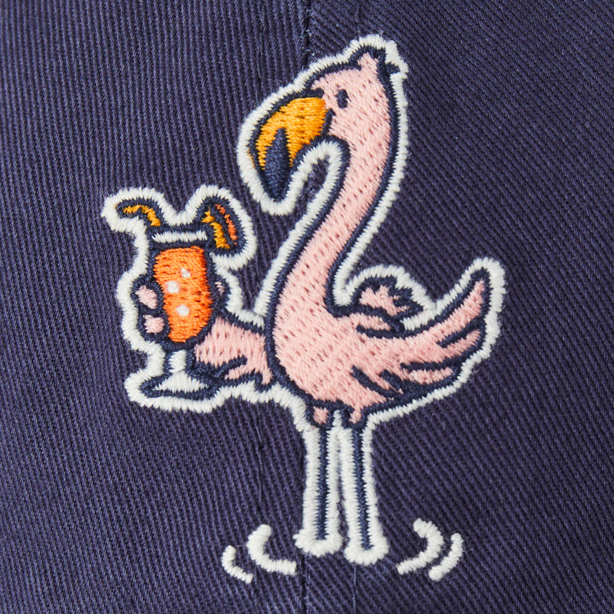 Life Is Good Adult Flamingo with Drink Chill Cap - Darkest Blue