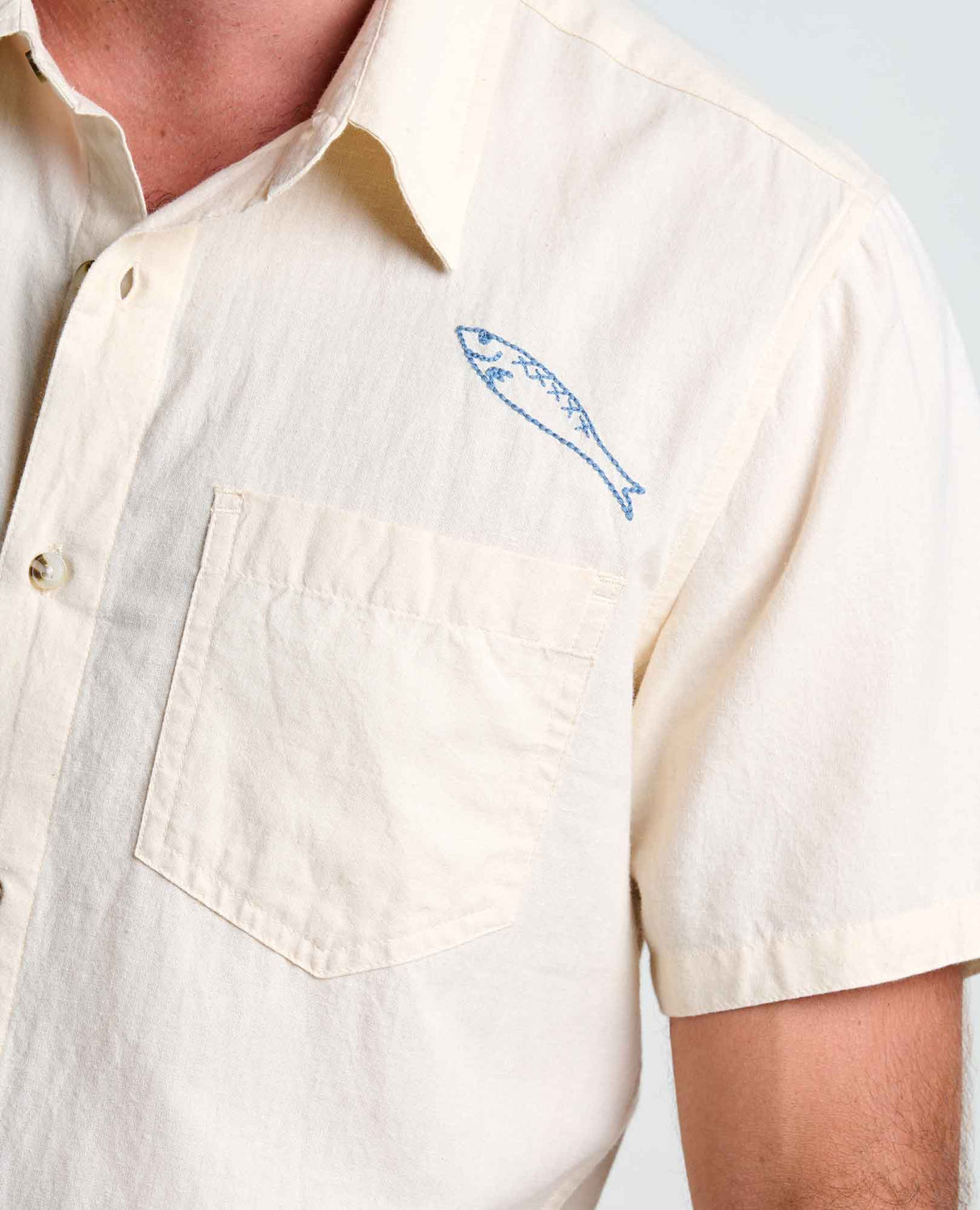 Toad & Co Airscape Shirt Embroidered - Salt Embroidery