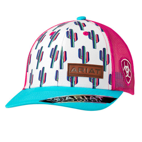 Ariat Youth Cactus Print Mesh Snapback Hat