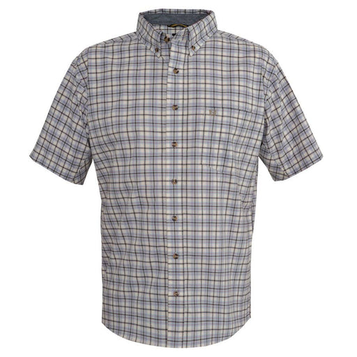 Noble Outfitters Men's FullFlexx Short Sleeve Shirt Haze Blue Plaid / REG