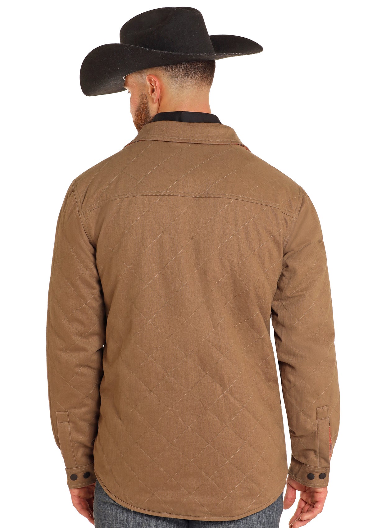 Rock & Roll Denim Reversible Aztec Herringbone Jacket - Brown