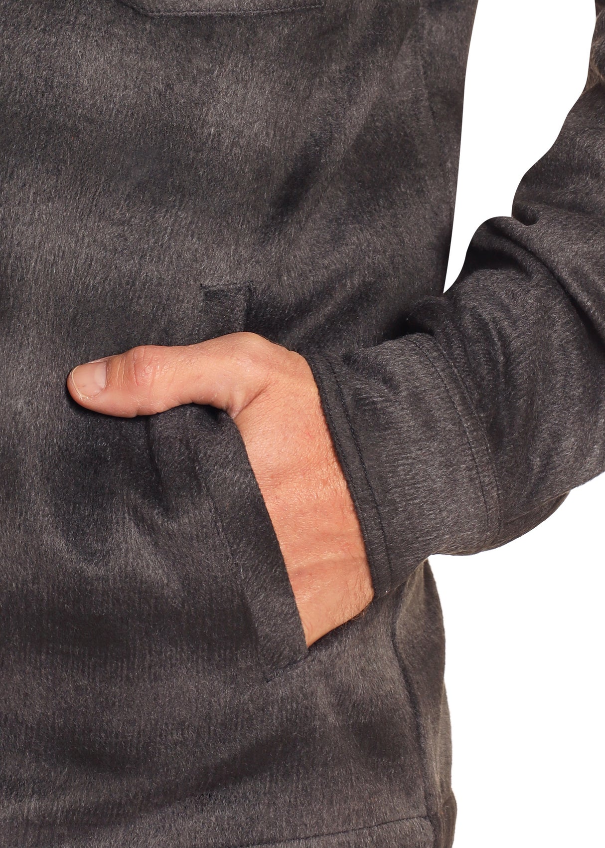 Rock & Roll Denim Brushed Ombre Plaid Zip Up Jacket