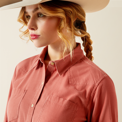 Ariat Billie Jean Corded Shirt - Light Mahogany