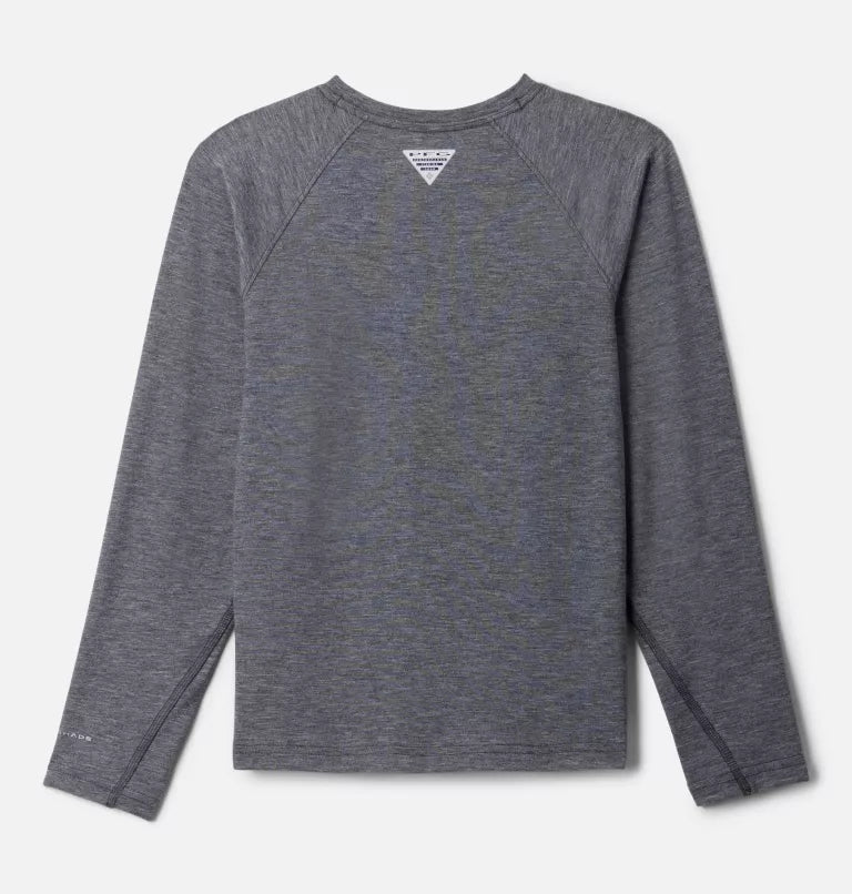Columbia Boys PFG Uncharted Long Sleeve Shirt - Cool Grey Heather