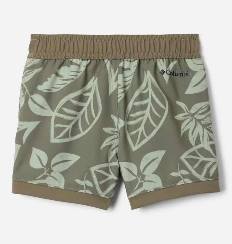 Columbia Boys Toddler Sandy Shores Board Shorts - Stone Green Pasteled Tonal