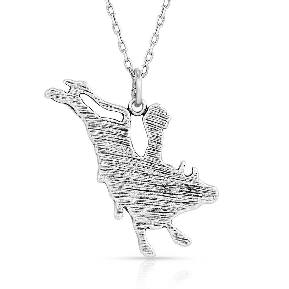 Montana Silversmiths Bull Rider Pendant Necklace