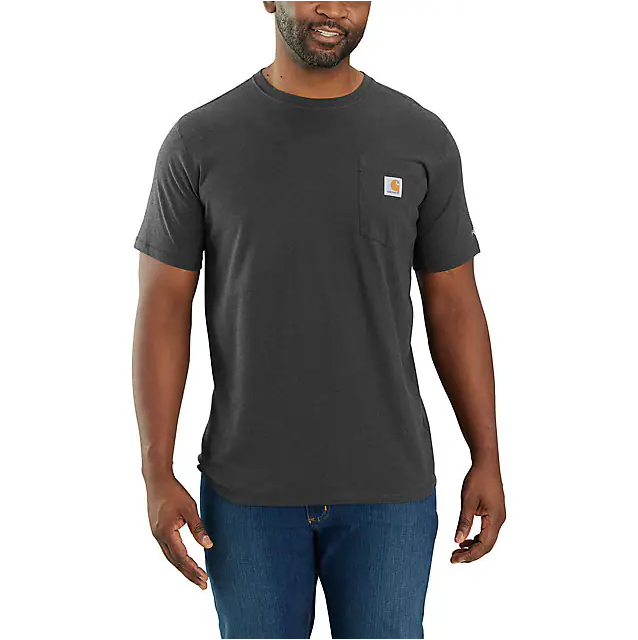 Carhartt Men's Force Relaxed Fit Short-Sleeve Pocket T-Shirt Carbon Heather / / REG