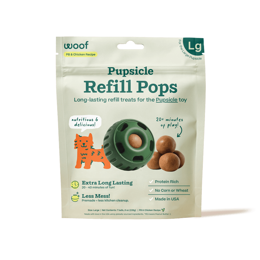 Woof Pet Refill Pupsicle Pops - Chicken - Small Chicken & Peanut Butter / / 10CT