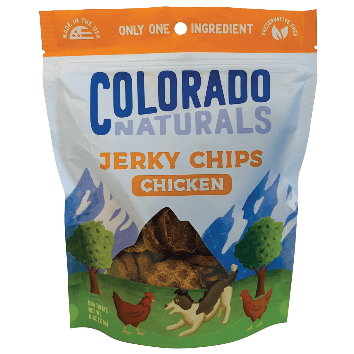 Colorado Pet Treats Colorado Naturals Chicken Jerky Chip Dog Treats - 6oz. Chicken
