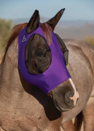 Professional Choice Comfort Fit Lycra Fly Mask with Ears- Purple