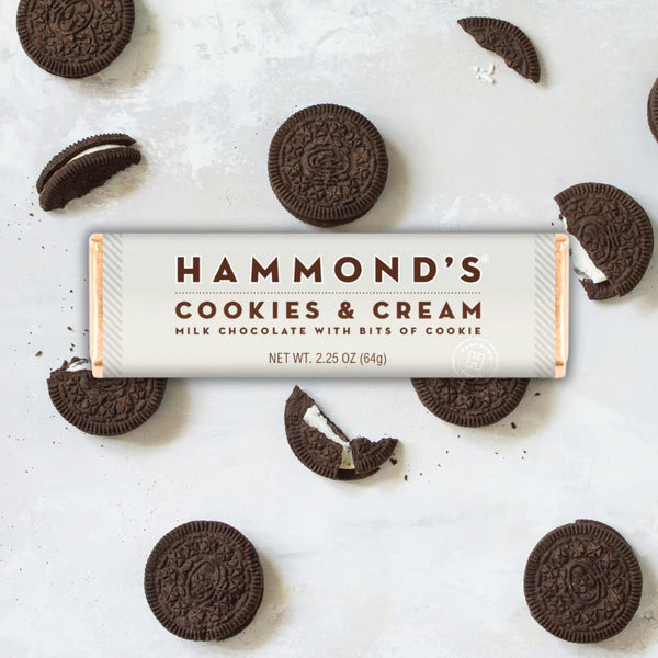 Hammond's Candies Cookies And Cream Milk Chocolate Bar
