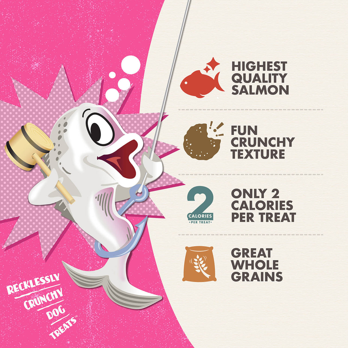 Fromm Family Pet Food Crunchy Os Slammon' Smoked Salmon Flavor Dog Treats - 6 oz.