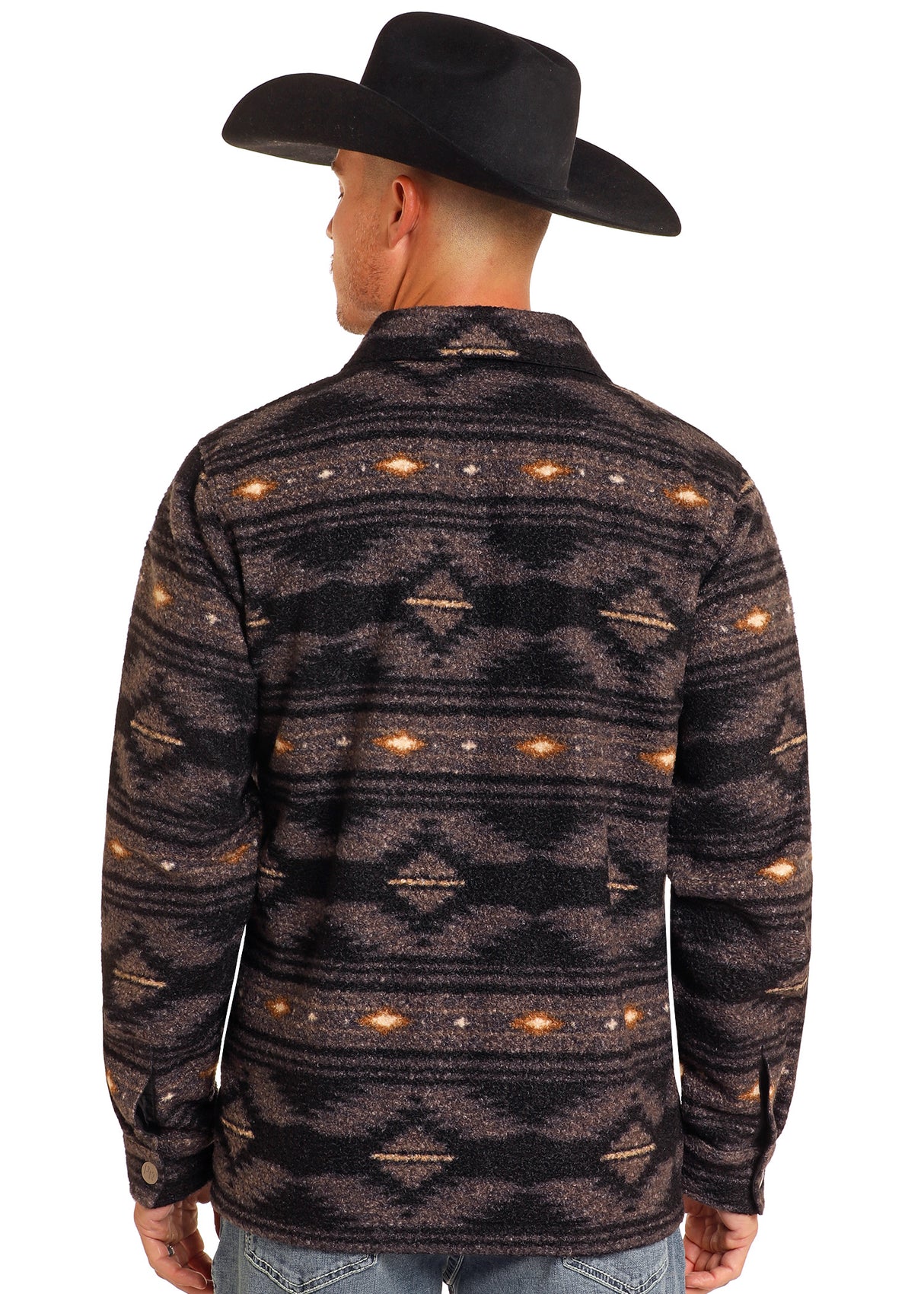 Powder River Outfitters Berber Jacket - Black Aztec