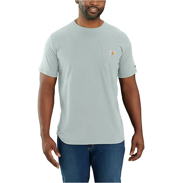 Carhartt Men's Force Relaxed Fit Short-Sleeve Pocket T-Shirt Dew Drop / / REG