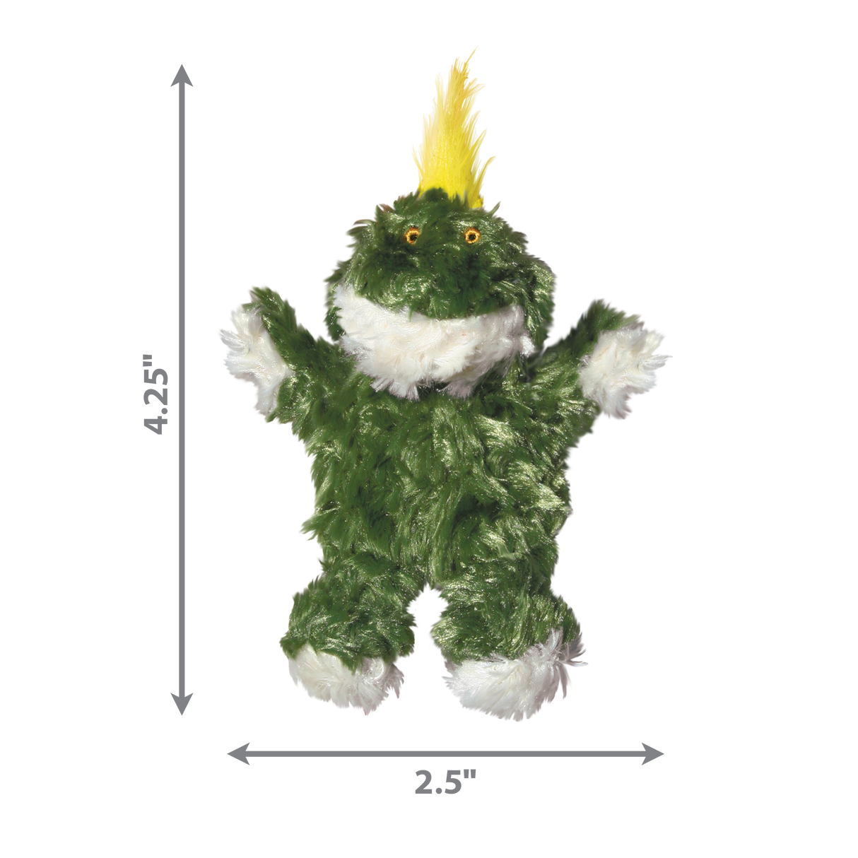 Kong Dr. Noyz Frog Unstuffed Dog Toy with Squeaker - X-Small