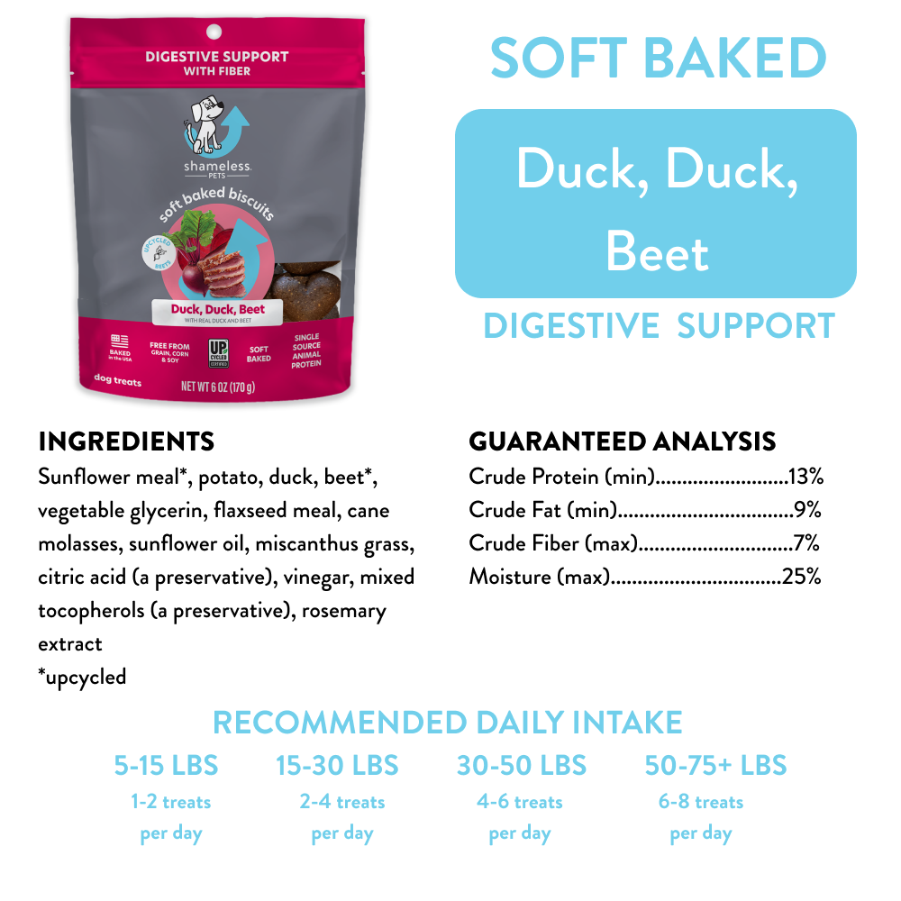 Shameless Pet Duck, Duck, Beet Soft Baked Dog Treat