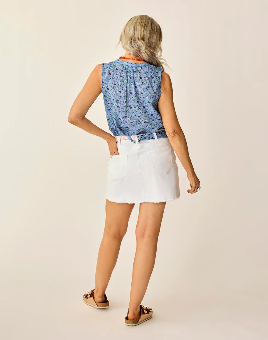 Carve Designs Dylan Tank - Navy Garden