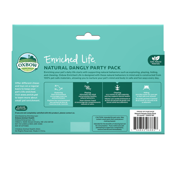 Oxbow Animal Health Enriched Life Natural Dangly Chews Party Pack