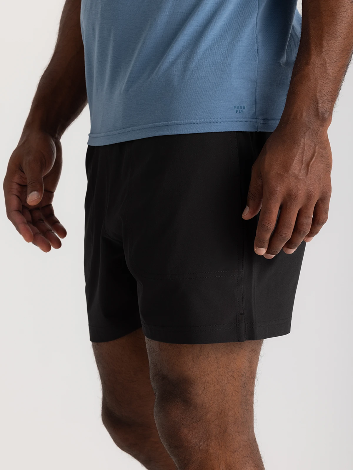 Free Fly Apparel Mens Bamboo Active Breeze Short - 5.5 Lined - Black Black / / 5.5IN