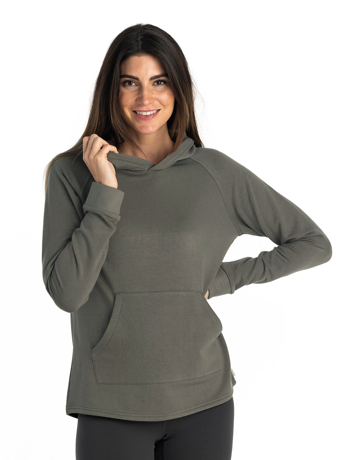 Free Fly Apparel Women's Bamboo Lightweight Fleece Hoodie - Fatigue Fatigue