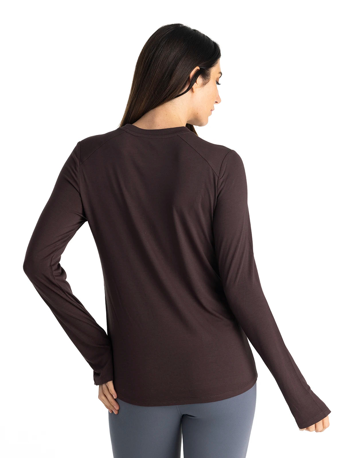 Free Fly Apparel Women's Bamboo Shade Long-Sleeve II - Red Cedar Red Cedar