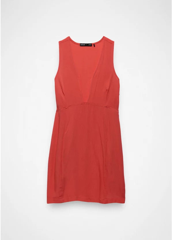 Prana Fernie V-Neck Mini Dress - Rose Fire