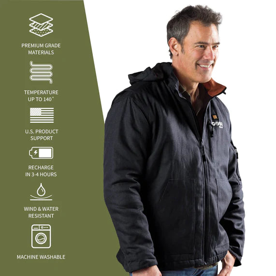 Gobi Heat Men's Grit Heated Workwear Jacket (5-Zone)