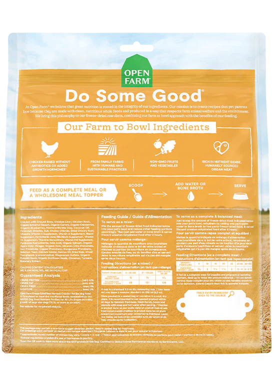 Open Farm Harvest Chicken Freeze Dried Raw Dog Food - 22oz