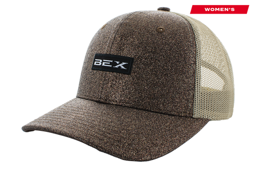 BEX Womens' Glimmer Mesh Snapback Hat Brown