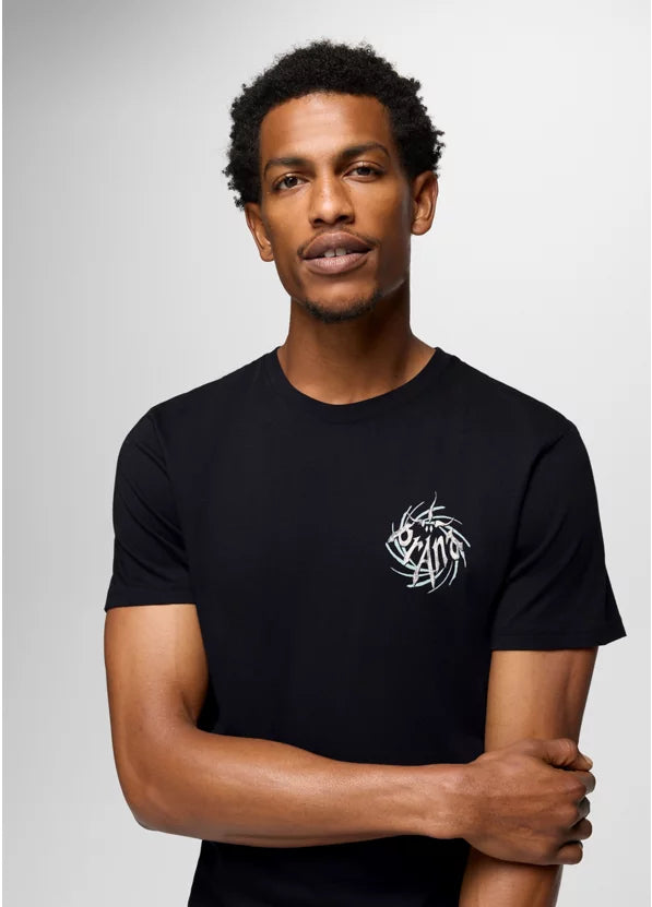 Prana Heritage Graphic Short Sleeve Tee Shirt - Black Universe