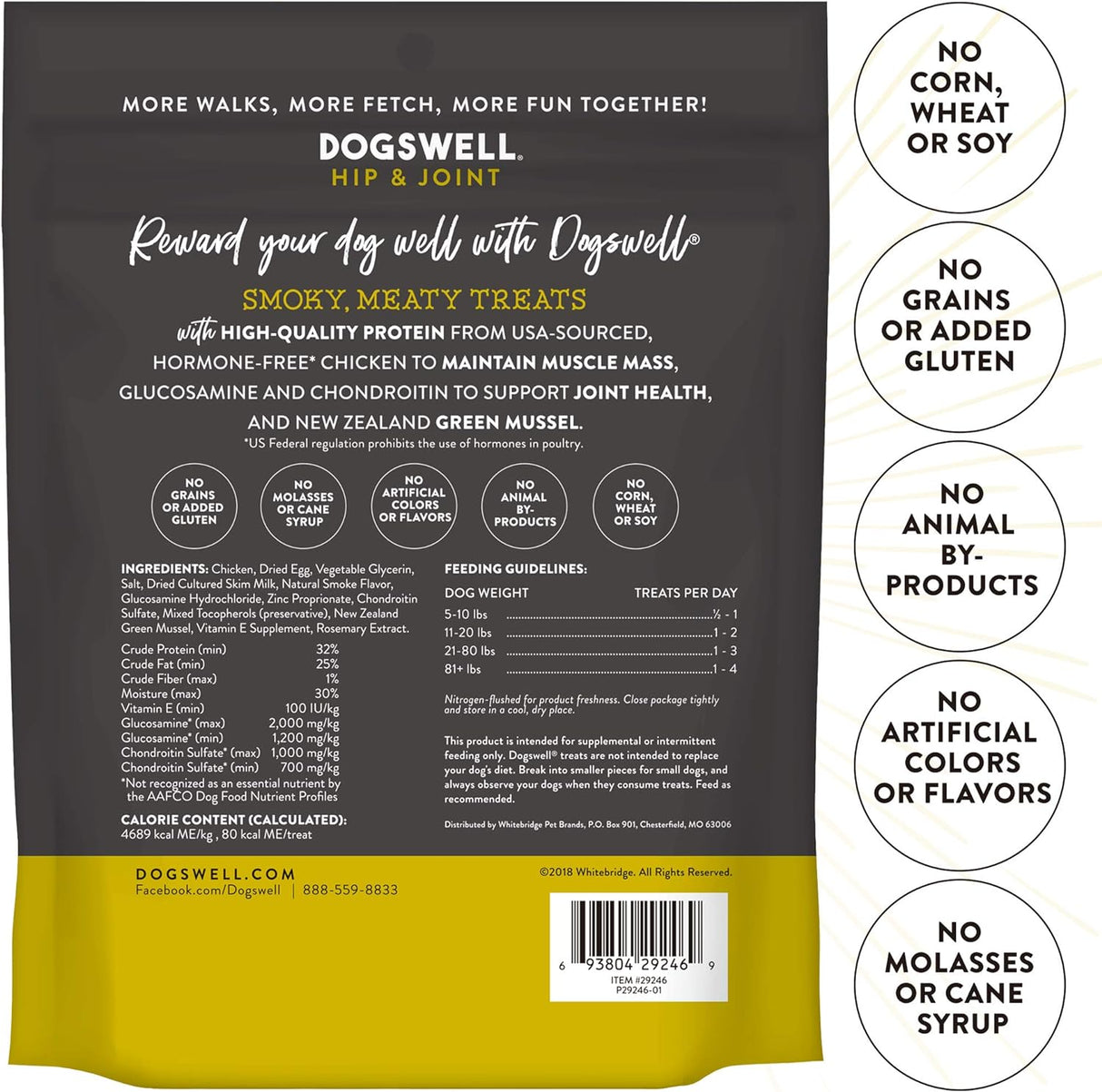 Dogswell Hip & Joint Grillers Dog Treats (Chicken Breast Recipe) - 12oz